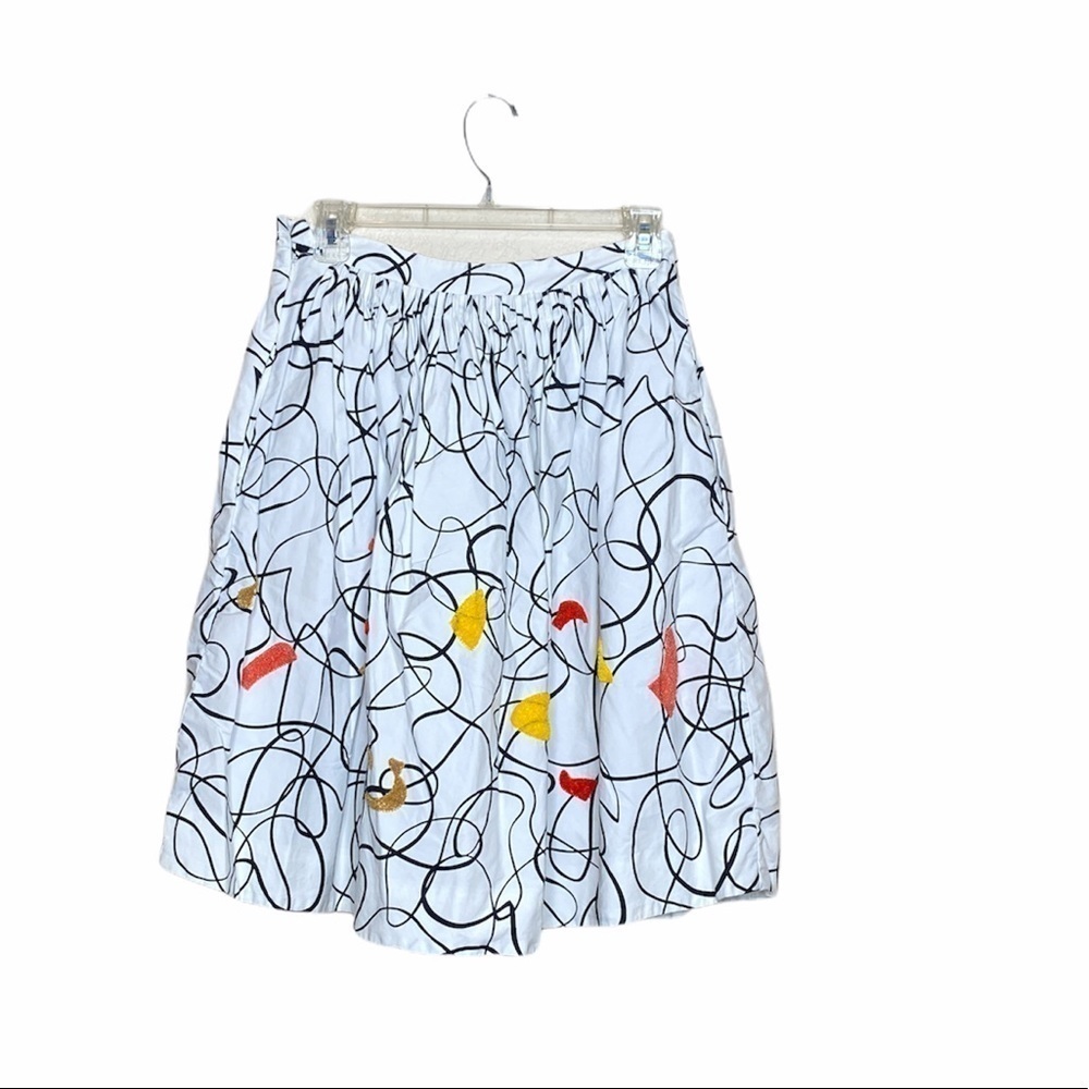 Maeve Anthropologie Full Abstract Swirled Skirt
